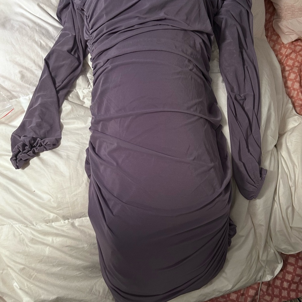 Myone size large purple long sleeve dress